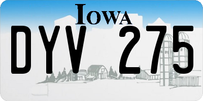 IA license plate DYV275