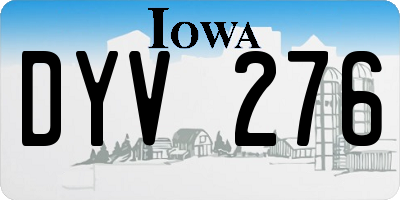 IA license plate DYV276