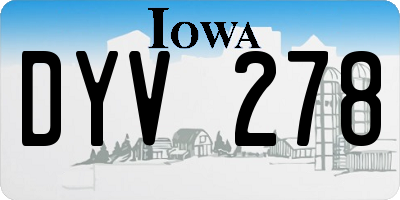 IA license plate DYV278