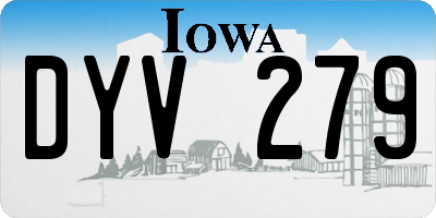 IA license plate DYV279