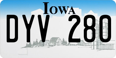 IA license plate DYV280
