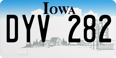 IA license plate DYV282