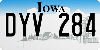 IA license plate DYV284