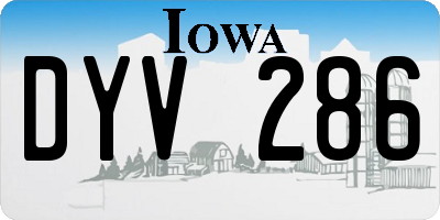 IA license plate DYV286