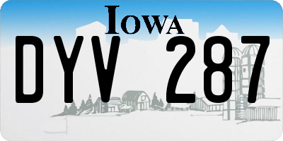 IA license plate DYV287