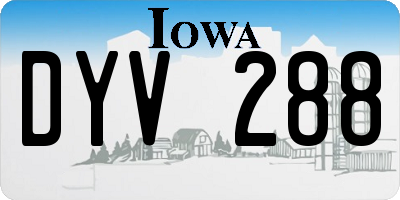 IA license plate DYV288