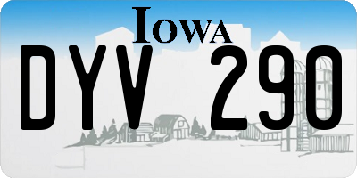 IA license plate DYV290