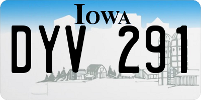 IA license plate DYV291