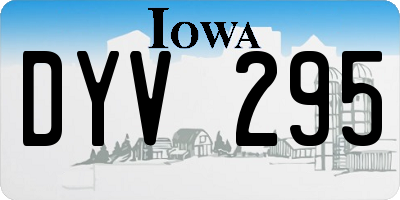 IA license plate DYV295