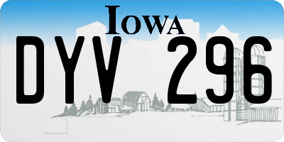 IA license plate DYV296