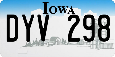 IA license plate DYV298