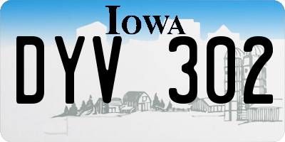 IA license plate DYV302