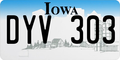 IA license plate DYV303