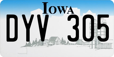 IA license plate DYV305