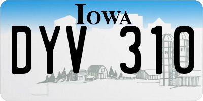 IA license plate DYV310