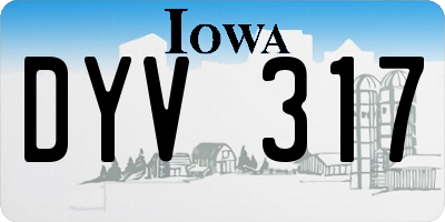 IA license plate DYV317