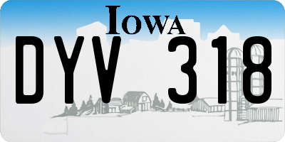 IA license plate DYV318