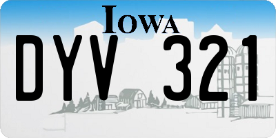 IA license plate DYV321
