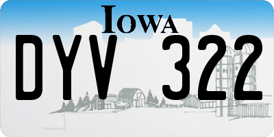 IA license plate DYV322