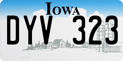 IA license plate DYV323
