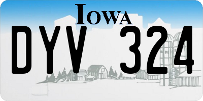 IA license plate DYV324