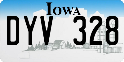 IA license plate DYV328