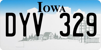 IA license plate DYV329