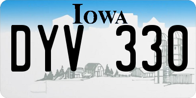 IA license plate DYV330