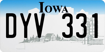 IA license plate DYV331