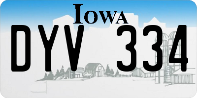 IA license plate DYV334