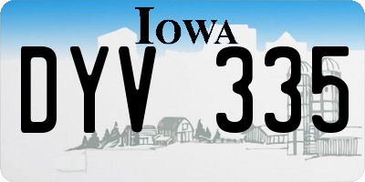 IA license plate DYV335