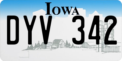 IA license plate DYV342