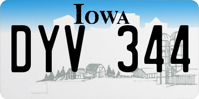 IA license plate DYV344