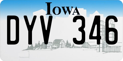 IA license plate DYV346
