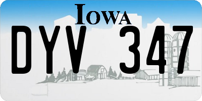 IA license plate DYV347