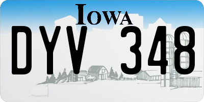 IA license plate DYV348