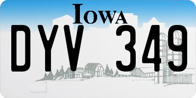 IA license plate DYV349