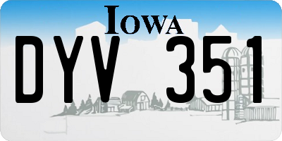 IA license plate DYV351