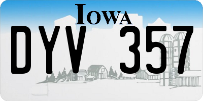 IA license plate DYV357