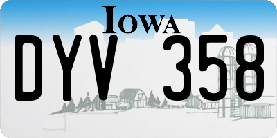 IA license plate DYV358