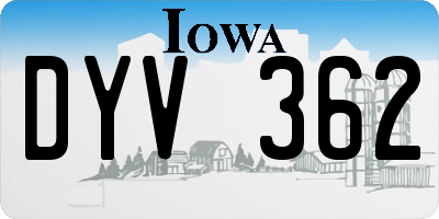 IA license plate DYV362