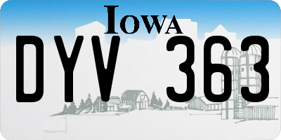 IA license plate DYV363