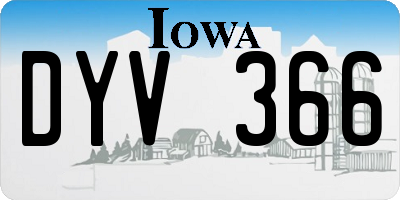 IA license plate DYV366