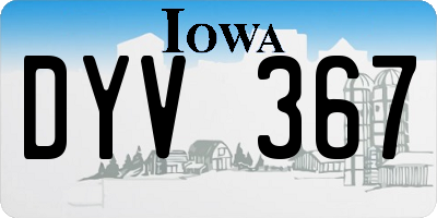 IA license plate DYV367