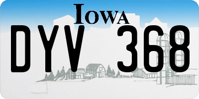 IA license plate DYV368