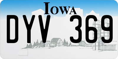 IA license plate DYV369