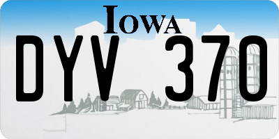 IA license plate DYV370