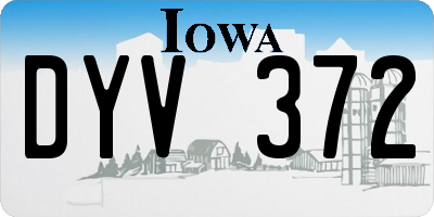 IA license plate DYV372