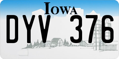 IA license plate DYV376