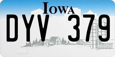 IA license plate DYV379